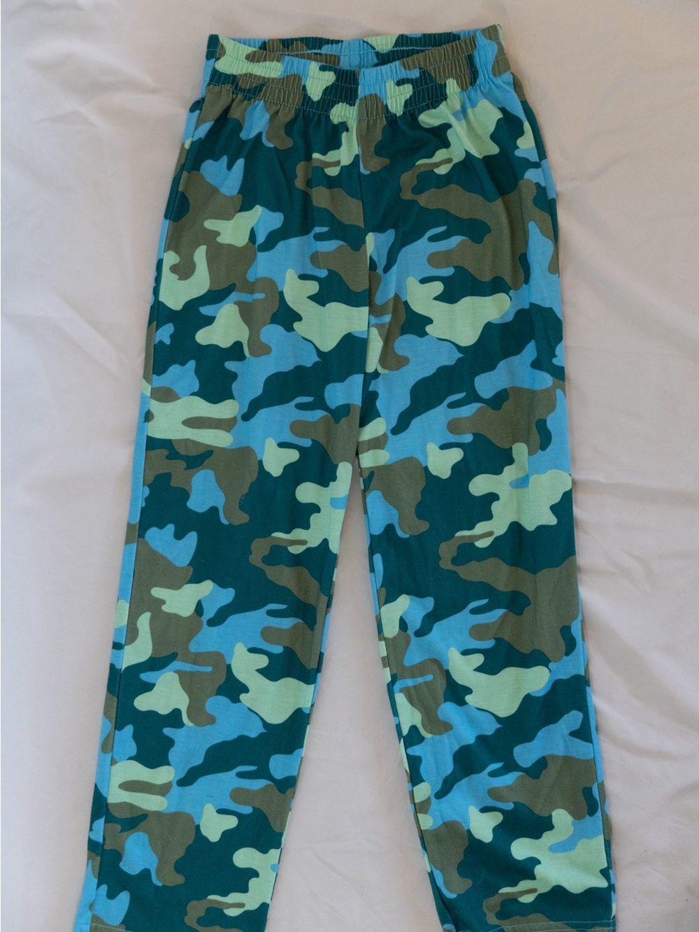 Cat & Jack Blue and Green Camo Pajama Pants